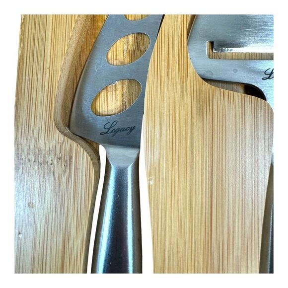 Legacy Picnic time cheese cutting board 3 stainless steel tools Oracle Bamboo - Picture 4 of 10